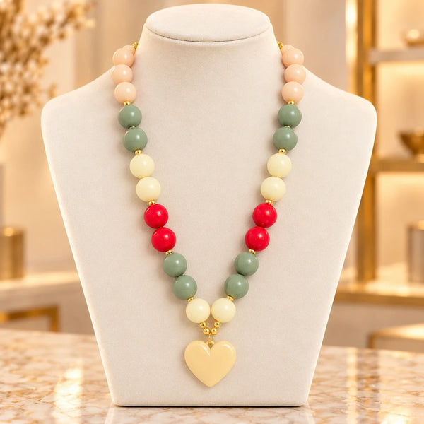 AA-C42 · Arcoíris & Corazón Crema · Exhibidor boutique