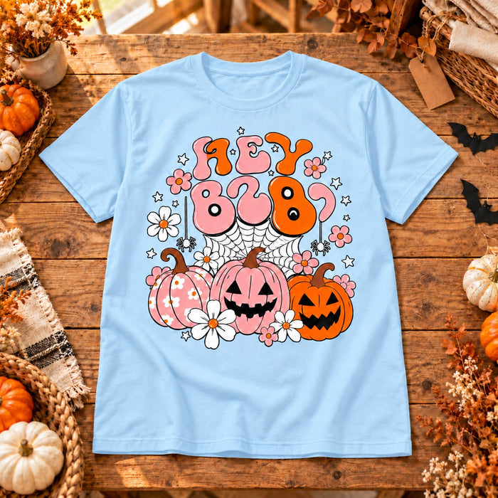 Camiseta Hey Boo color Azul Cielo