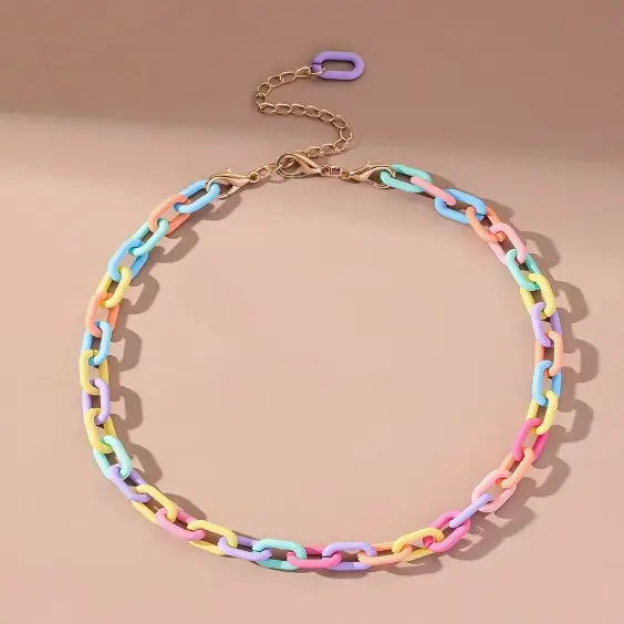 Collar de eslabones pastel de obsequio